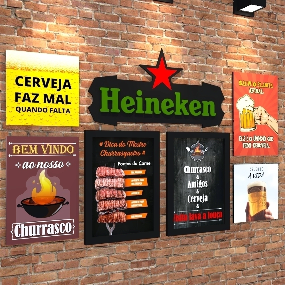 CONJUNTO PLACAS E ESCULTURA HEINEKEN II