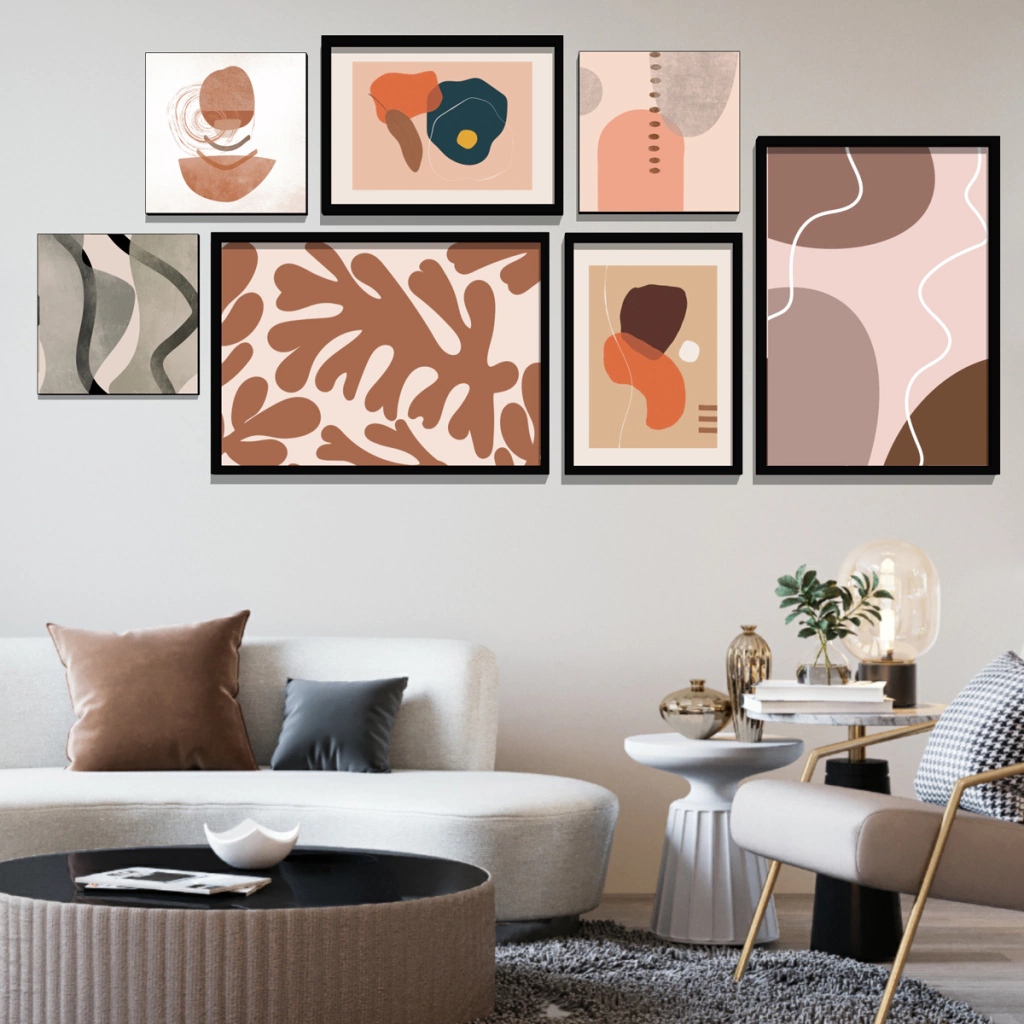 CONJUNTO 7 QUADROS - BOHO CHIC