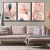 CONJUNTO 3 QUADROS - FLORES COM TEXTURA ROSE
