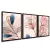 CONJUNTO 3 QUADROS - FLORES COM TEXTURA ROSE - comprar online
