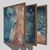 CONJUNTO 3 QUADROS - FLUID EM TONS DE AZUL E ROSA - loja online