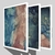 CONJUNTO 3 QUADROS - FLUID EM TONS DE AZUL E ROSA - Mosarte Quadros