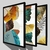 CONJUNTO 3 QUADROS - FOLHAS COLORIDAS COM DETALHES DOURADO na internet
