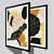 CONJUNTO 2 QUADROS - FOLHAS PRETAS COM DETALHE DOURADO na internet