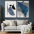 CONJUNTO 2 QUADROS - FORMAS GEOMETRICA AZUL E TEXTURA