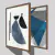 CONJUNTO 2 QUADROS - FORMAS GEOMETRICA AZUL E TEXTURA - loja online