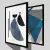 CONJUNTO 2 QUADROS - FORMAS GEOMETRICA AZUL E TEXTURA na internet