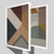 CONJUNTO 2 QUADROS -FORMAS GEOMETRICAS E TEXTURA - Mosarte Quadros