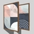 CONJUNTO 2 QUADROS - Formas Geométricas Textura Mármore Azul e Rosé 01 - loja online