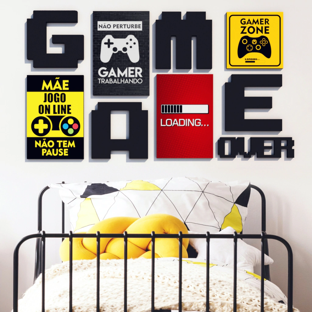 CONJUNTO PLACAS E LETRAS - GAME OVER III