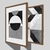 CONJUNTO 2 QUADROS - GEOMETRICO PRETO E BRANCO DEC01 - loja online