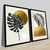 CONJUNTO 2 QUADROS - GOLD TEXTURE AND LEAVES BLACK - comprar online