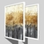 CONJUNTO 2 QUADROS - GOLDEN ABSTRACT FOREST - Mosarte Quadros