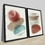 CONJUNTO 2 QUADROS - LINHAS DOURADAS E MANCHAS ABSTRATAS - comprar online