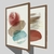 CONJUNTO 2 QUADROS - LINHAS DOURADAS E MANCHAS ABSTRATAS - loja online