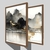 CONJUNTO 2 QUADROS - MONTANHAS COM DETALHE DOURADO - loja online
