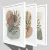 CONJUNTO 3 QUADROS - ORGANICO COM DESENHO DE FOLHAGENS - Mosarte Quadros