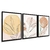 CONJUNTO 3 QUADROS - SILHUETA E MANCHAS ABSTRATAS - comprar online