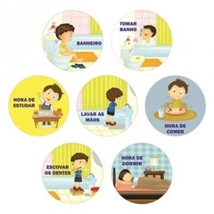 Adesivos sinalizadores das atividades - MENINOS