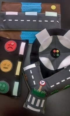 Kit Caminho 04 técnicas (Ponte, Estrada, Roda e Sinaleira)