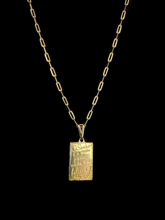 CORRENTE CARTIER 2MM C/ PINGENTE PLAQUÊ “ O SENHOR”