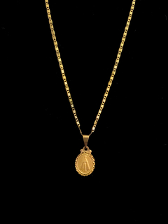 CORRENTE PIASTRINE C/ PINGENTE NOSSA SENHORA MINI MEDALHA