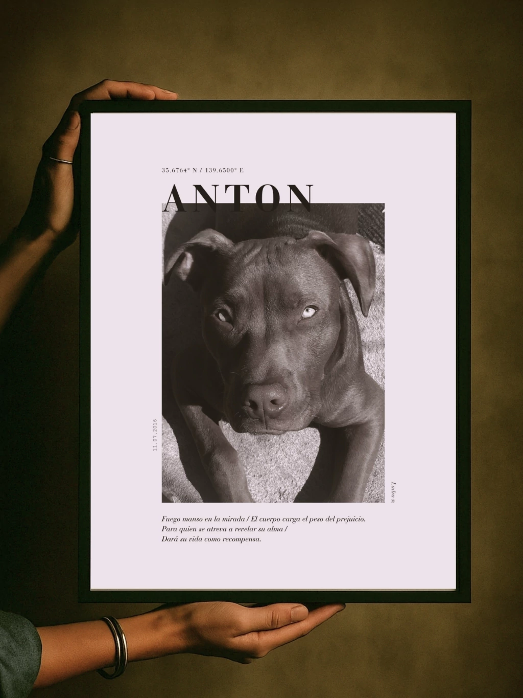 Cuadros Retrato con poesia personalizada - comprar online