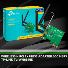 TP-LINK TL-WN881ND WIRELESS N PCI EXPRESS ADAPTER 300 MBPS