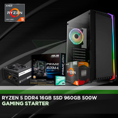 Gaming Starter Ryzen 5 DDR4 16GB SSD 960GB 500W - comprar online