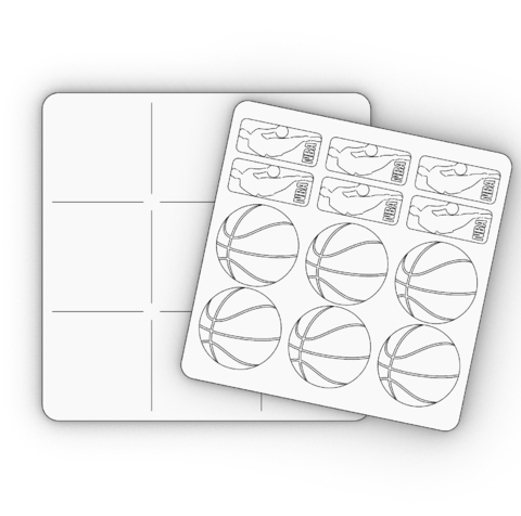 Lembrancinha de aniversário - Tema: NBA - Jogo da velha