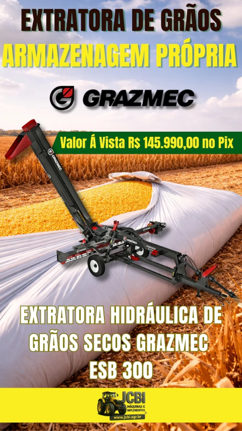 EXTRATORA HIDRÁULICA DE GRÃOS SECOS GRAZMEC ESB 300 NOVA