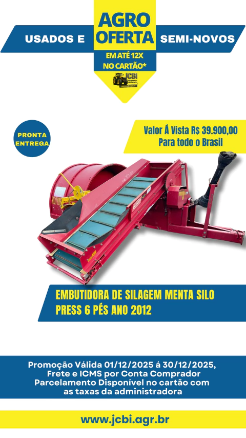 EMBUTIDORA DE SILAGEM MENTA SILO PRESS 6 PÉS ANO 2012
