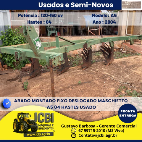ARADO MONTADO FIXO DESLOCADO MASCHIETTO A5 04 HASTES USADO