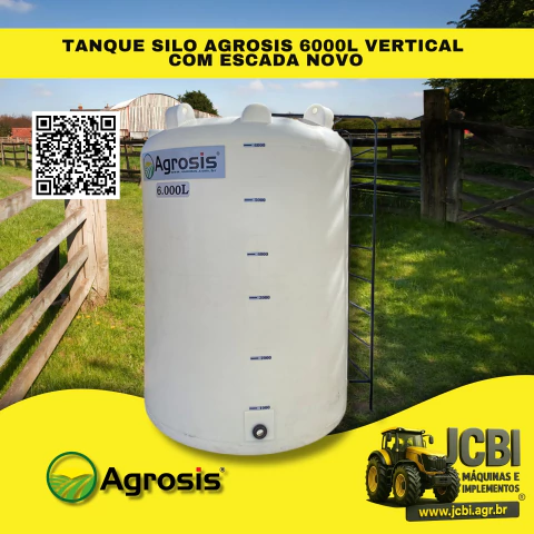 TANQUE SILO AGROSIS 6000L VERTICAL COM ESCADA NOVO