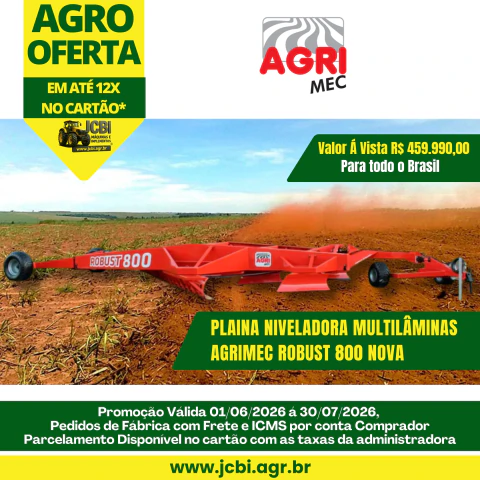 PLAINA NIVELADORA MULTILÂMINAS AGRIMEC ROBUST 800 NOVA