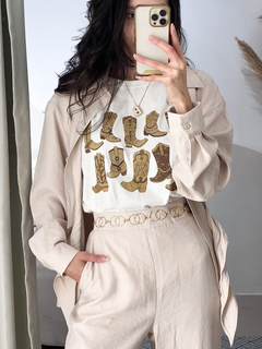 CONJUNTO CAMISA E CALÇA AREIA ANI - Marine
