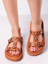 SANDÁLIA FLAT RASTEIRA CARAMELO LEE
