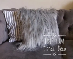 Puff Nórdico Zorro Gris Intermedio