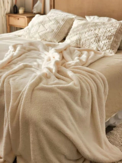 Manta Corderito Pile Soft Crudo en internet