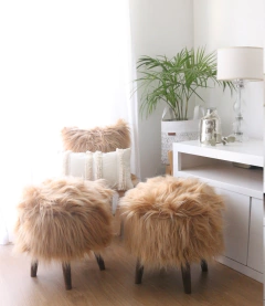 Puff Nórdico Zorro Canela - Ekisetum Tienda Deco