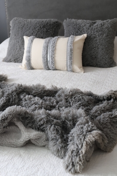 Manta Reversible Ultra Soft y Corderito Gris