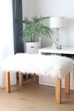 Banqueta Nórdica Pie de Cama - Blanco - comprar online