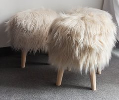 Puff Nórdico Zorro Crudo - Ekisetum Tienda Deco
