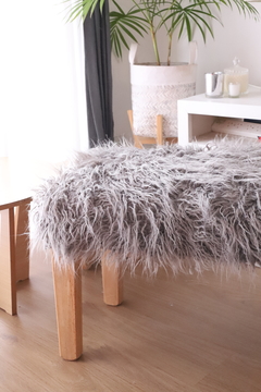 Banqueta Nordica Pie de Cama - Angora Gris