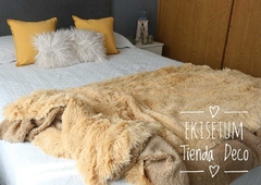 Manta Reversible Ultra Soft y Corderito CAMEL - comprar online