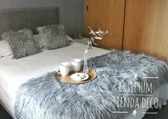 Manta Pie de Cama Nordico Premium - ANGORA GRIS - comprar online