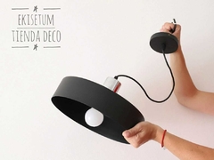 Lampara Olivia- Sombrero Negro - Ekisetum Tienda Deco