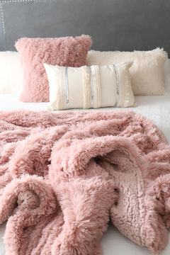 Manta Reversible Ultra Soft y Corderito Rosa - comprar online