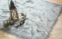 Alfombra Nórdica Piel Zorro Gris Acero