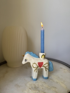 Candelabro unicornio celeste - comprar online